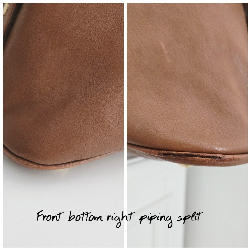 Authentic YSL SAINT LAURENT Muse Brown‎ Y Leather Weekender Boston Travel Tote - Picture 9 of 16